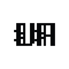 UA monogram logo design letter text name symbol monochrome logotype alphabet character simple logo