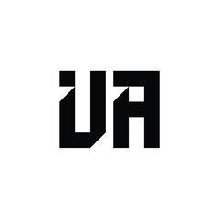 UA monogram logo design letter text name symbol monochrome logotype alphabet character simple logo