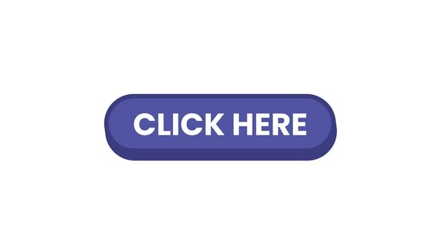 Click Here button animation, Transparent background.
