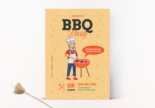 BBQ Party Flyer Layout