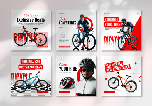 Bicycle Social Media Post Design Layout