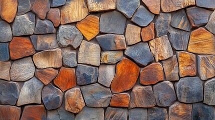 Colorful stone wall texture background, exterior design