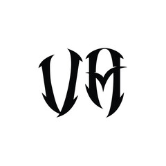 UA monogram logo design letter text name symbol monochrome logotype alphabet character simple logo