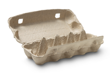 Egg carton isolated on transparent background