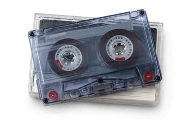 Tape cassettes isolated on transparent background