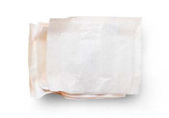 Paper candy wrappers isolated on transparent background