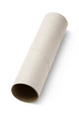 Cardboard tube isolated on transparent background