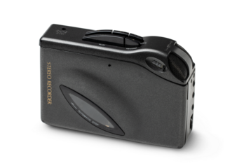 Analog stereo recorder isolated on transparent background