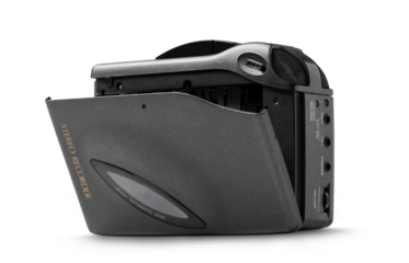 Analog stereo recorder isolated on transparent background