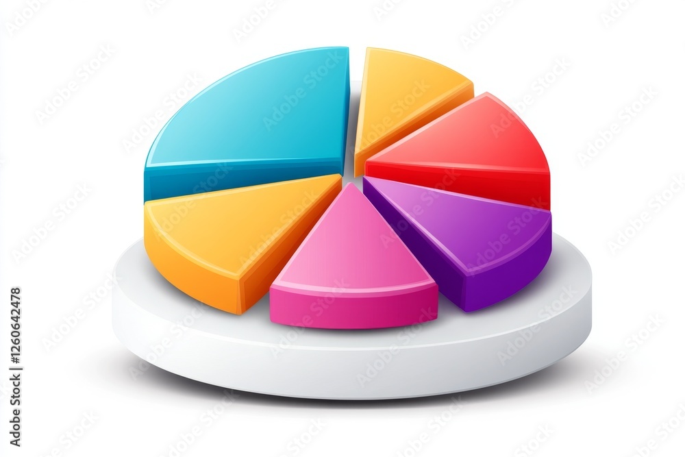 Poster A flat, modern design of a pie chart with different poll result sections