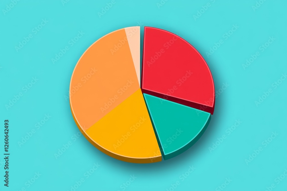 Poster A flat, modern design of a pie chart with different poll result sections
