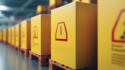 Warning Labels and Safety Packaging Highlighting Instructions and Liability on 3D