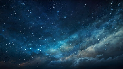 Fototapeta premium A Majestic Spiral Galaxy Swirling in the Depths of Space with Glowing Blue and White Nebulae, Countless Stars, and a Mysterious Cosmic Vortex, Perfect for Sci-Fi, Astronomy, and Cosmic-Themed Visual