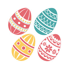 Colorful Easter Egg Isolated Vector Clip Art