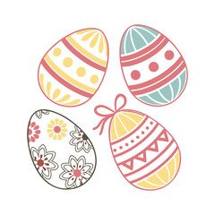 Colorful Easter Egg Isolated Vector Clip Art