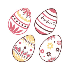 Colorful Easter Egg Isolated Vector Clip Art