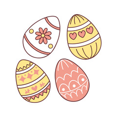 Decorative Easter Eggs Festive Vector Clip Art Pack