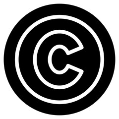 Copyright Symbol Solid Icon