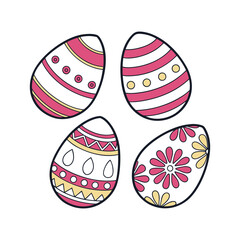 Decorative Easter Eggs Festive Vector Clip Art Pack