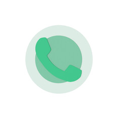 3D phone call icon object