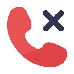 Missed call icon Isolated on white background vector