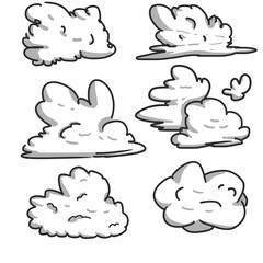 set of clouds