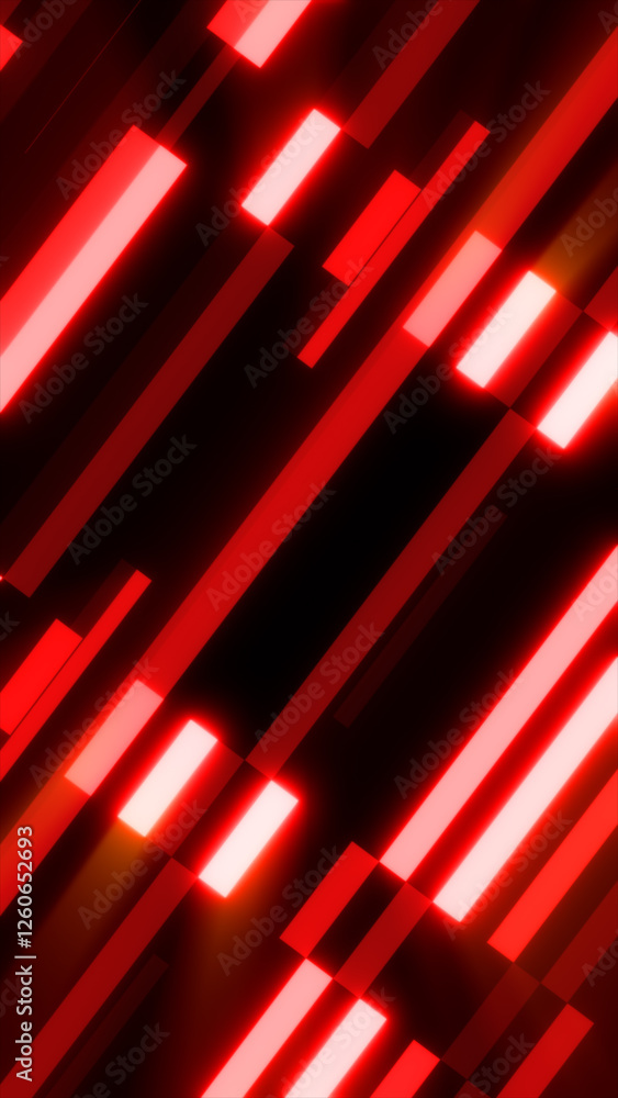 Poster a striking digital background with glowing red vertical bars creating a cyberpunk and high-tech futu