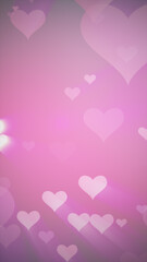 A soft pink background with glowing floating hearts, creating a dreamy and romantic atmosphere. Perfect for Valentine&rsquo;s Day, love-themed designs, and wedding visuals