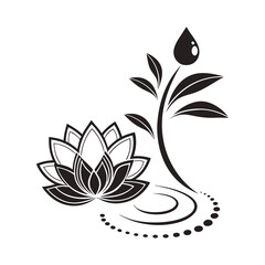 Floral Wellness and Healing Symbol
