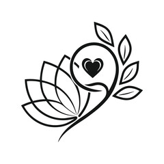 Minimalist Yin-Yang Balance Symbol