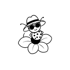 bee  with a hat