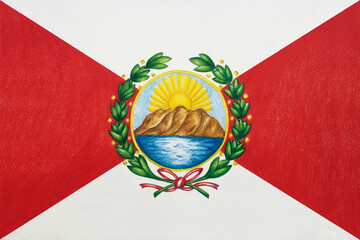 Primera bandera de Per&uacute; dise&ntilde;o a lapiz