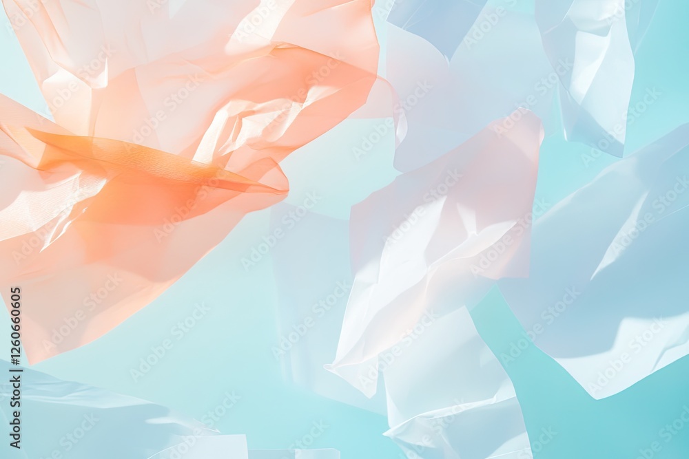 Poster capture abstract close-up of scattered musical notes and sheets in soft focus with deep shadows for 