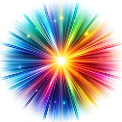 Obraz premium Rainbow crystal star. Crystal ray light, sun shines rainbow