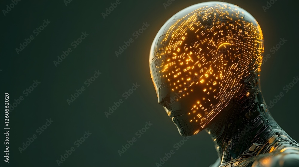 Poster ai-powered soldier with shielding force field protecting commander