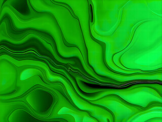 Fototapeta premium Vibrant green abstract background with a liquid ripple effect, suitable for creative projects and designs