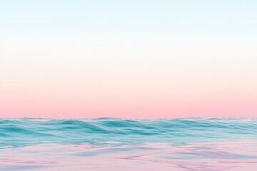 Fototapeta premium pastel ocean waves create sense of calmness and tranquility softly blending hues of pink blue and lavender as they
