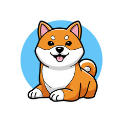 Cartoon Shiba Inu Dog cartoon Illustration 