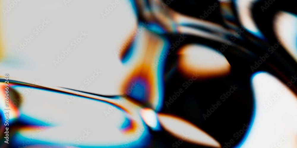 Wall mural glass dispersion effect abstract background. 3d rendering