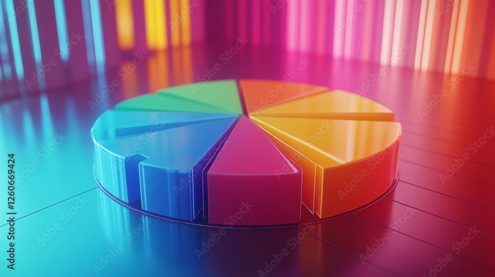 Poster a clear, colorful pie chart illustrating the distribution of a company's operating costs, with each 