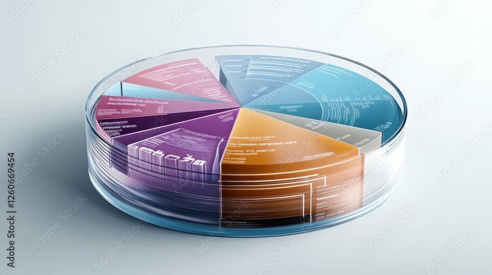 Aufkleber a clear, colorful pie chart illustrating the distribution of a company's operating costs, with each 