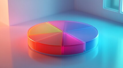 A clear, colorful pie chart illustrating the distribution of a company's operating costs, with each segment labeled and a slight D effect for added depth.