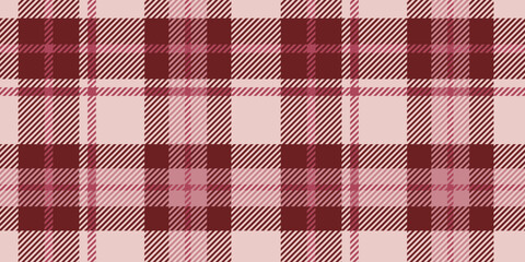 Seamless Burgundy and Pink Tartan Plaid Pattern with Diagonal Lines, Traditional Checkered Textile Design for Fashion and Decorative Purposes
