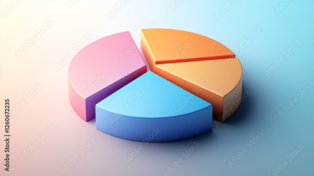 Poster a corporate-style pie chart showing a financial breakdown of company profits, with sections for expe