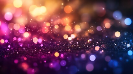 Abstract bokeh lights background, vibrant colors, festive, celebration, use for website headers or social media