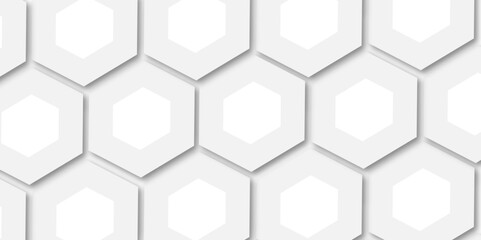 The geometric hexagon texture pattern design. The abstract hexagon design.3d render of honeycomb white background abstract wall decorative in the bath copy space, technology, data