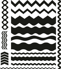 Set of Zigzag and Wavy Lines &ndash; Decorative Abstract Vector Collection