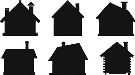 Wooden Cabin Collection &ndash; Rustic Log Houses and Cozy Retreats Vector Set