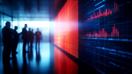 Strategic business team planning session modern office digital data analysis environment collaborative viewpoint organizational growth concept