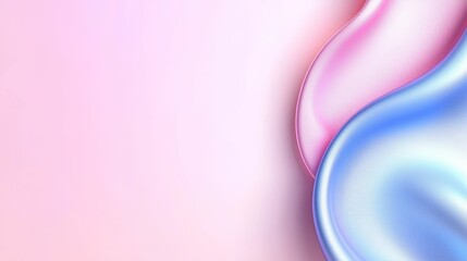 Abstract fluid shapes in soft pastel colors.